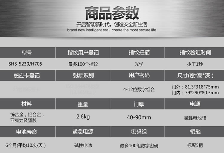 三星指纹密码锁H705 家用防盗门锁 